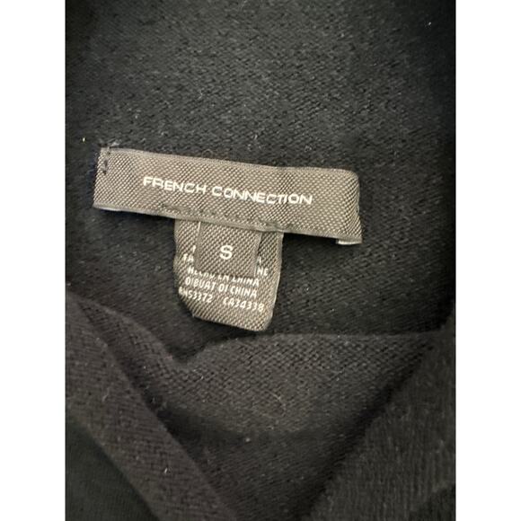 French Connection Black Mock Neck Sweater Ribbed Hem Acrylic Blend Size Small - Picture 5 of 10